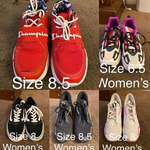 Tennis shoes and heels